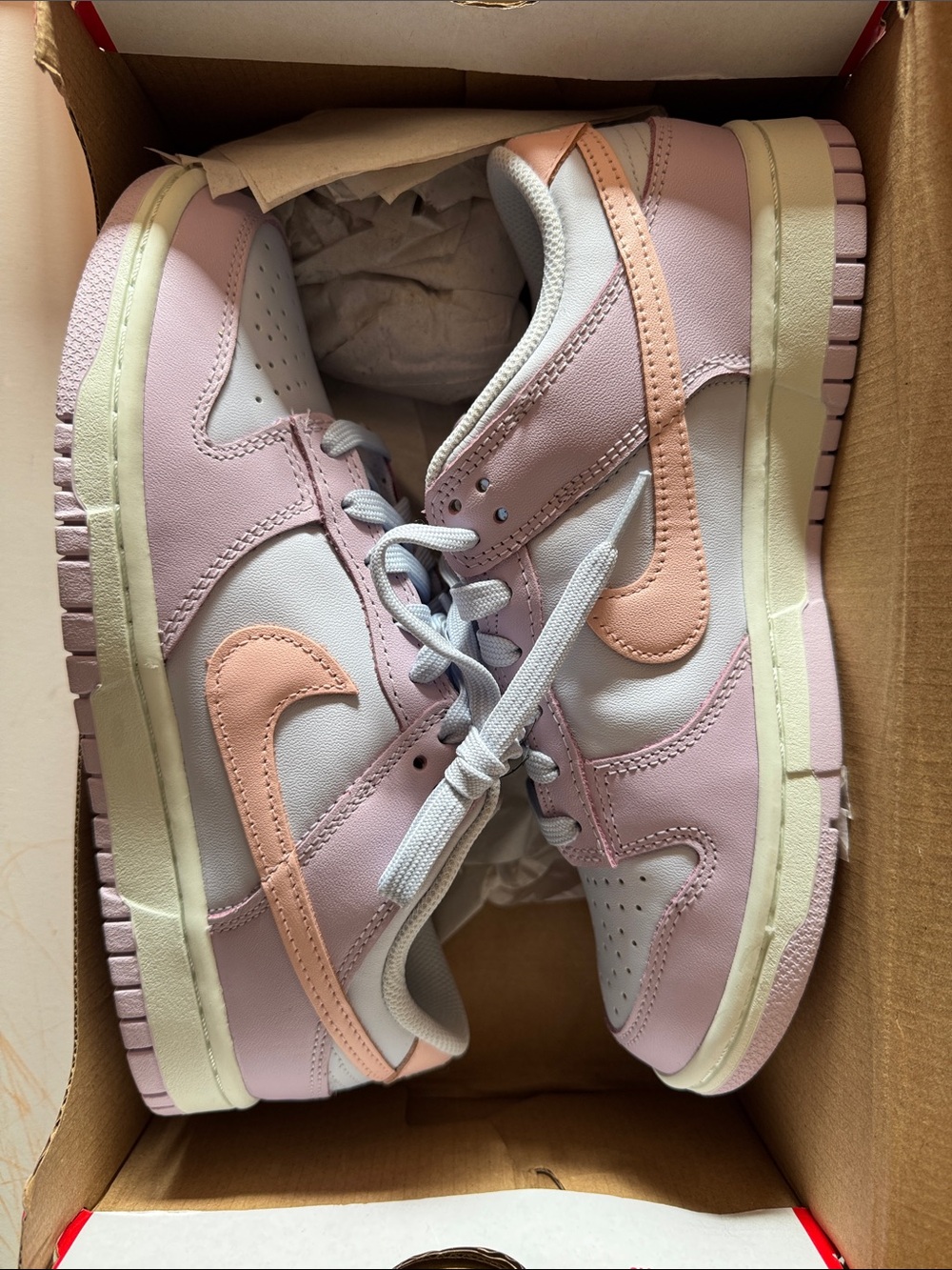 Nike Low Top Sneakers in Soft Pink & Peach Accents